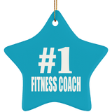 Number One #1 Fitness Coach - Star Ornament