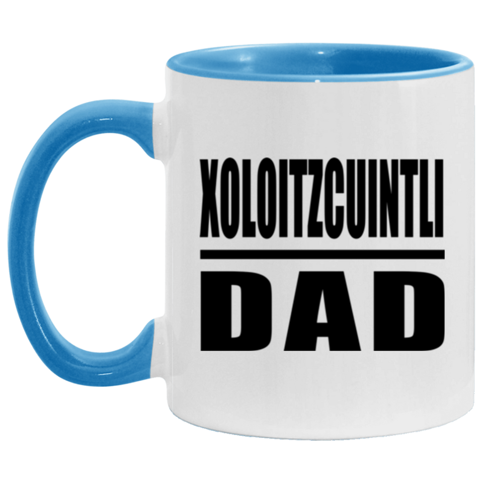 Xoloitzcuintli Dad - 11oz Accent Mug Blue