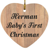 Herman Baby's First Christmas - Heart Ornament C