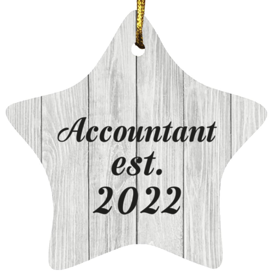 Accountant Established Est. 2022 - Star Ornament F