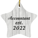 Accountant Established Est. 2022 - Star Ornament F