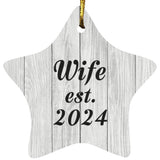 Wife Established Est. 2024 - Star Ornament F