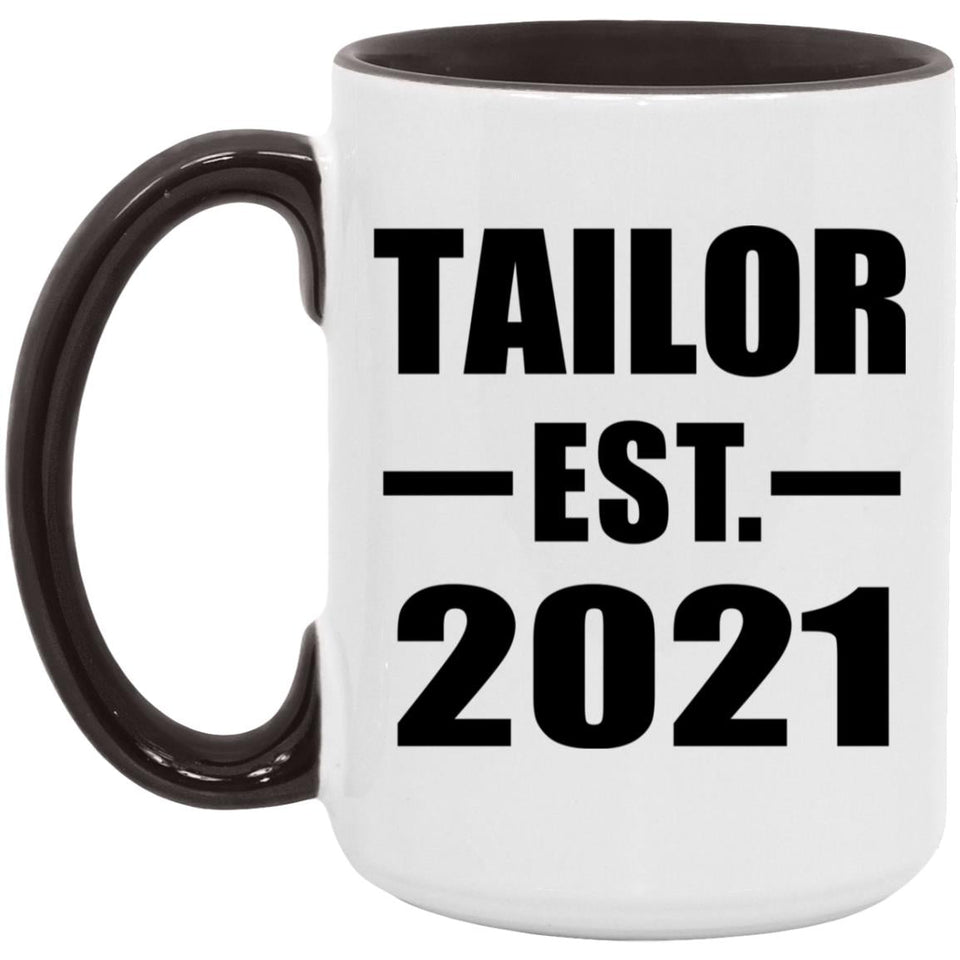Tailor Established EST. 2021 - 15oz Accent Mug Black