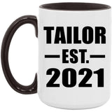 Tailor Established EST. 2021 - 15oz Accent Mug Black