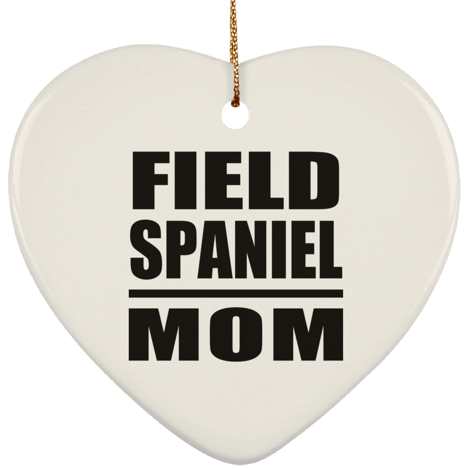 Field Spaniel Mom - Heart Ornament
