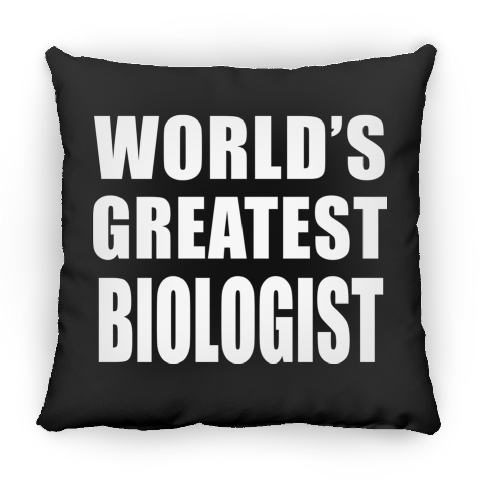 World's Greatest Biologist - Throw Pillow Black