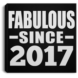 7th Birthday Fabulous Since 2017 - Canvas Square
