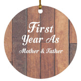 First Year As Mother & Father - Circle Ornament E