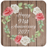 Happy 91st Anniversary 2021 - Drink Coaster B