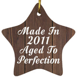 13th Birthday Made In 2011 Aged To Perfection - Star Ornament D