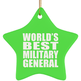 World's Best Military General - Star Ornament