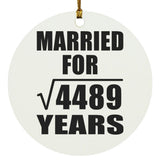 67th Anniversary Married For Square Root of 4489 Years - Circle Ornament