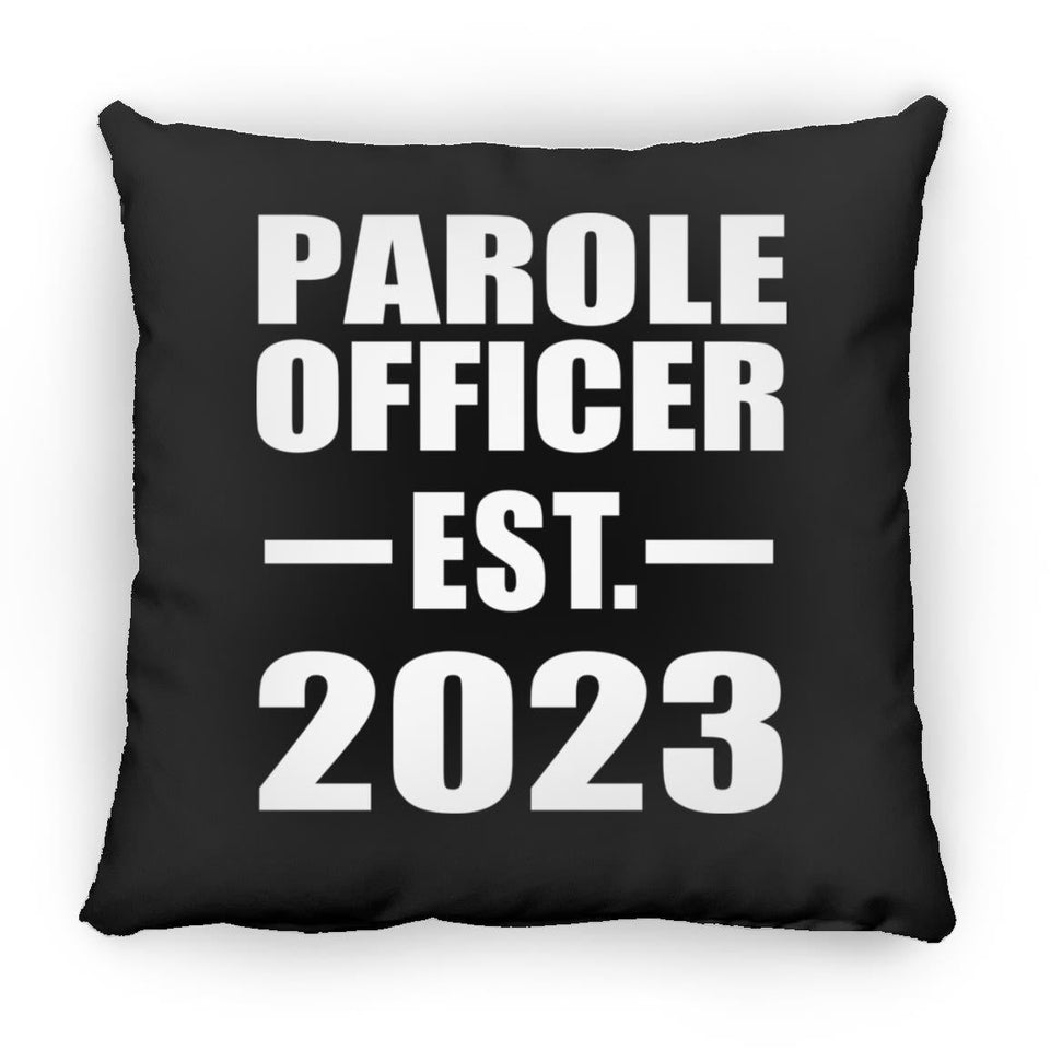 Parole Officer Established EST. 2023 - Throw Pillow Black