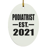 Podiatrist Established EST. 2021 - Oval Ornament