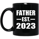 Father Established EST. 2023 - 11oz Coffee Mug Black