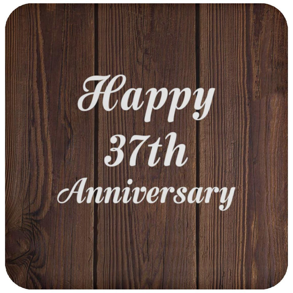 Happy 37th Anniversary - Drink Coaster D
