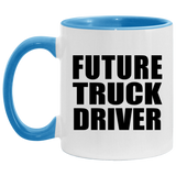 Future Truck Driver - 11oz Accent Mug Blue