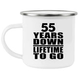 55th Anniversary 55 Years Down Lifetime To Go - 12oz Camping Mug