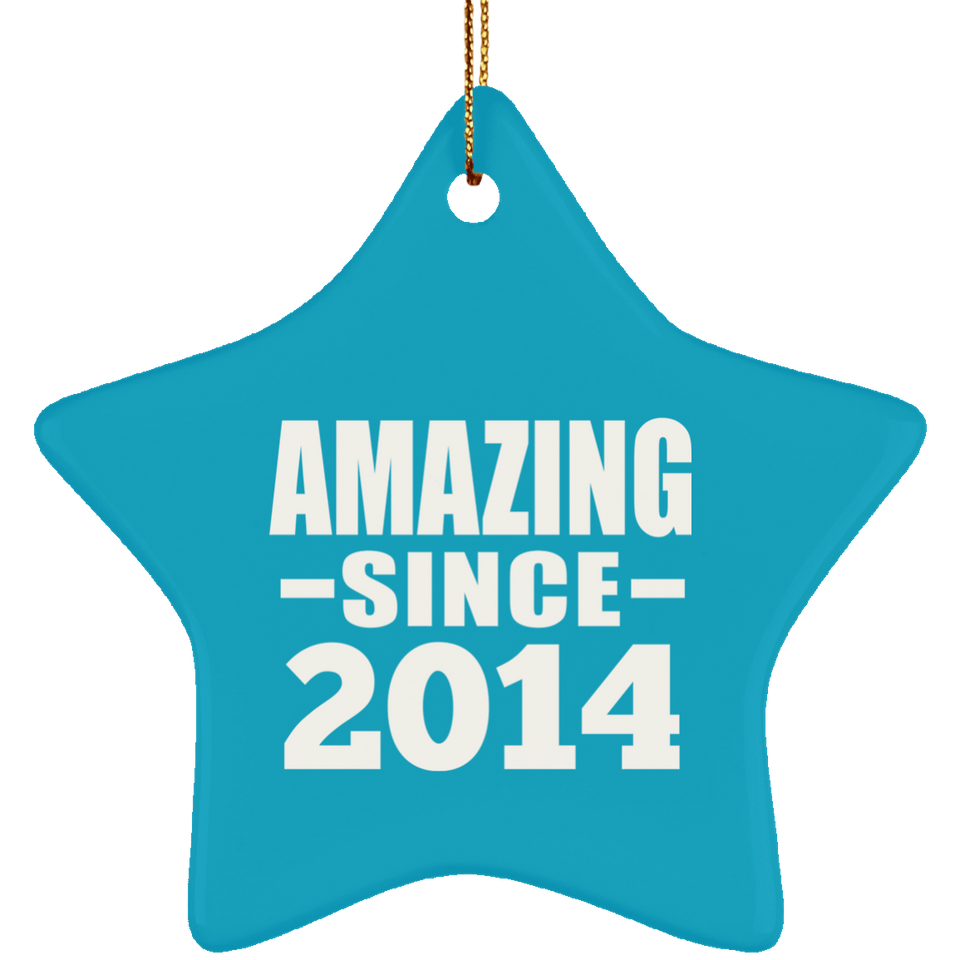 10th Birthday Amazing Since 2014 - Star Ornament