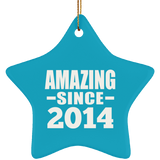 10th Birthday Amazing Since 2014 - Star Ornament