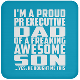 Proud Pr Executive Dad Of Awesome Son - Drink Coaster