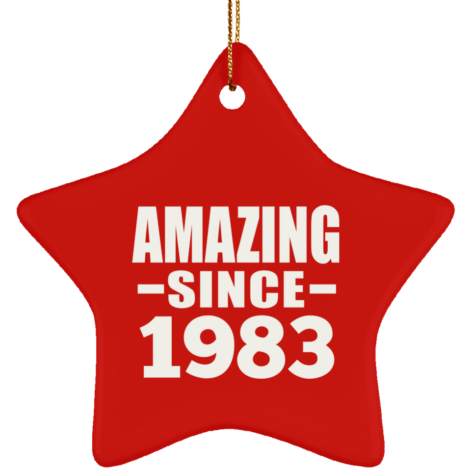 41st Birthday Amazing Since 1983 - Star Ornament