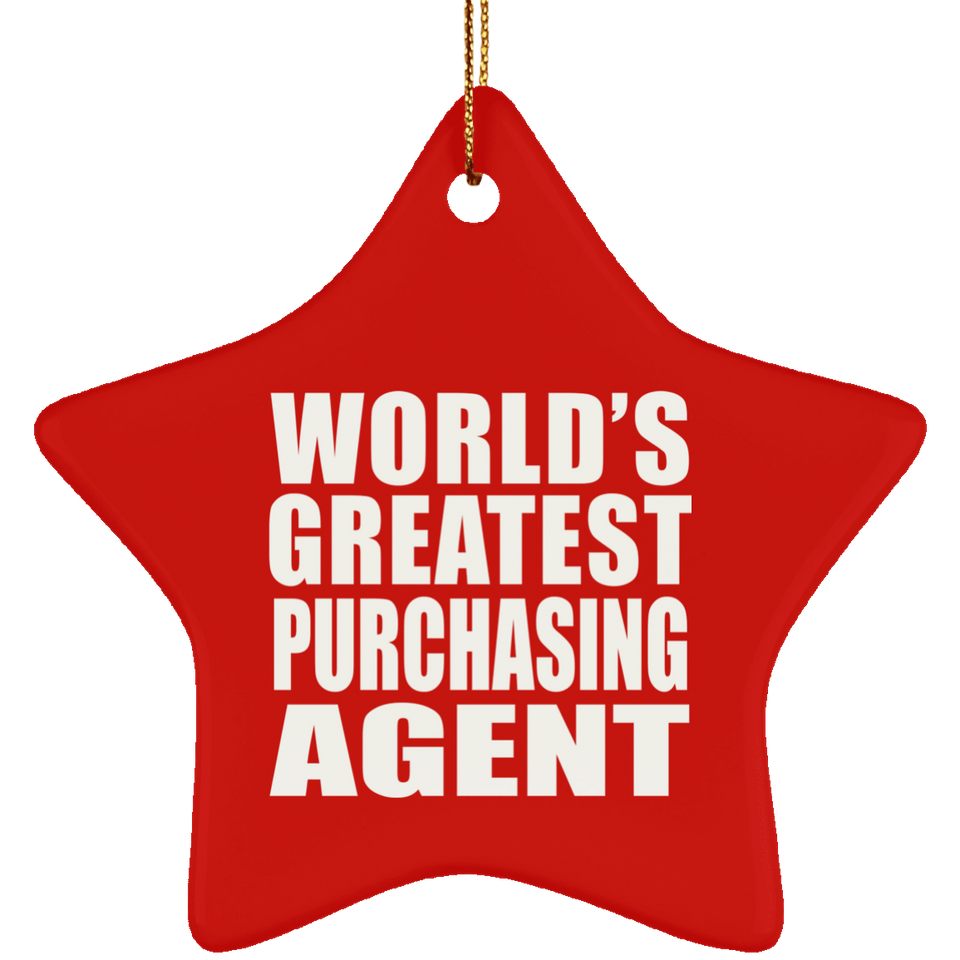 World's Greatest Purchasing Agent - Star Ornament