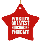 World's Greatest Purchasing Agent - Star Ornament