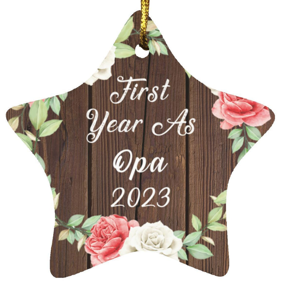 First Year As Opa 2023 - Star Ornament A