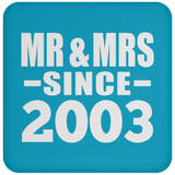 21st Anniversary Mr & Mrs Since 2003 - Drink Coaster
