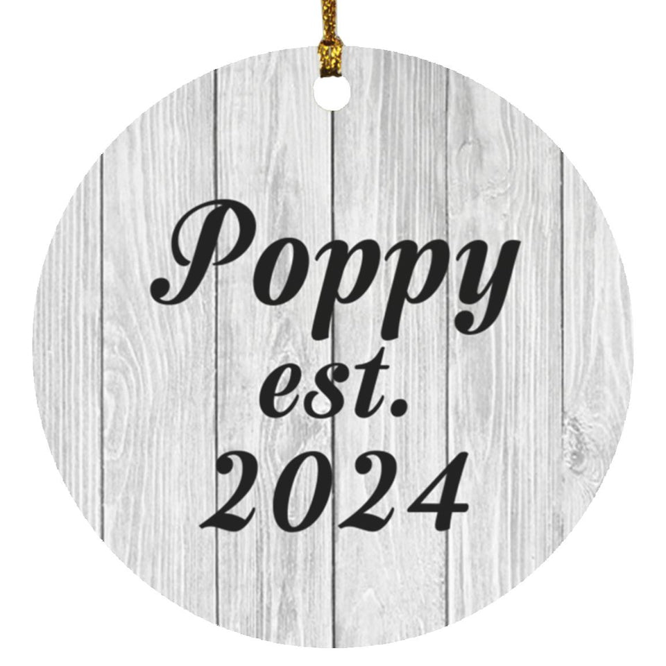 Poppy Established Est. 2024 - Circle Ornament F