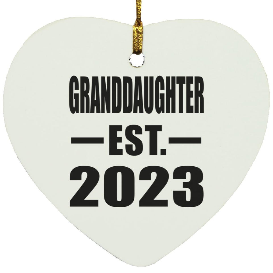 Granddaughter Established EST. 2023 - Heart Ornament
