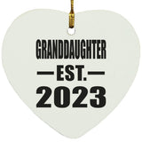 Granddaughter Established EST. 2023 - Heart Ornament