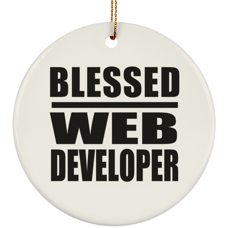 Blessed Web Developer - Circle Ornament