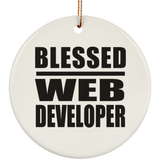 Blessed Web Developer - Circle Ornament