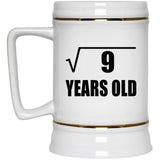 3rd Birthday Square Root of 9 Years Old - Beer Stein