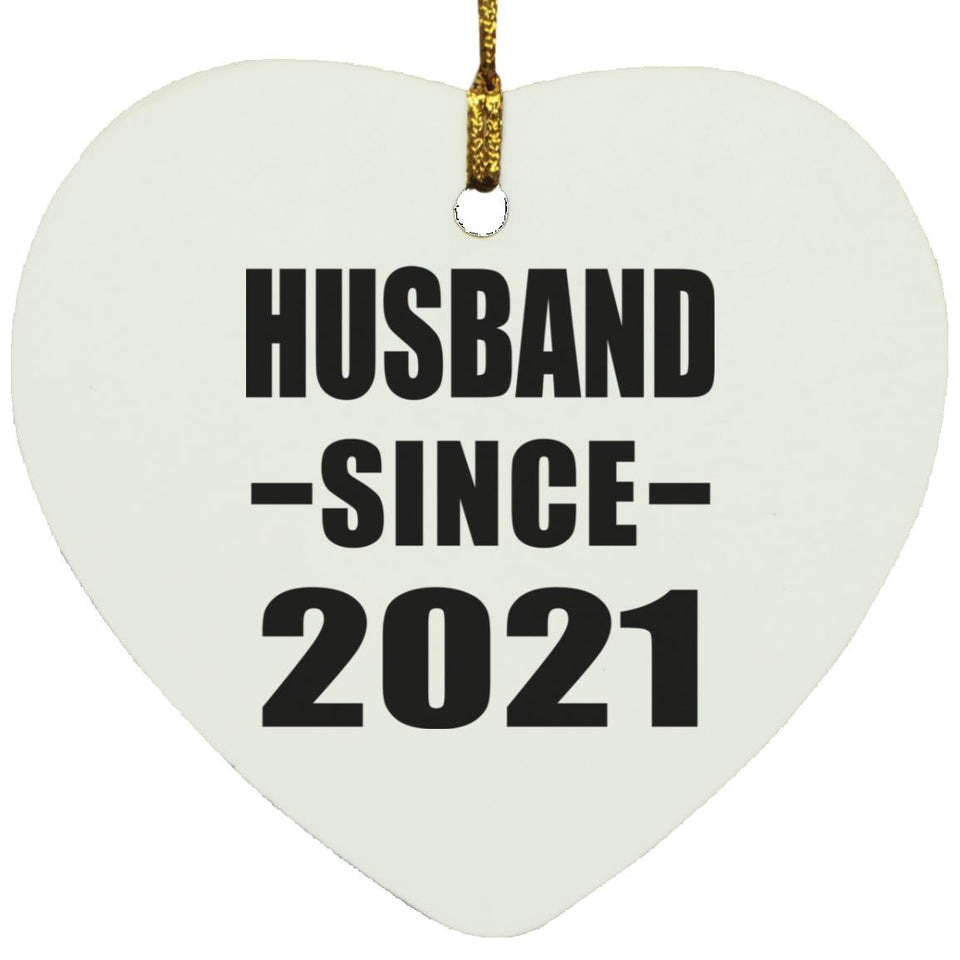 Husband Since 2021 - Heart Ornament