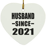 Husband Since 2021 - Heart Ornament