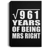 31st Anniversary Square Root of 961 Years of Being Mrs Right - Canvas Portrait