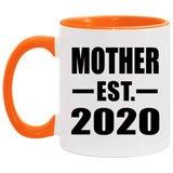 Mother Established EST. 2020 - 11oz Accent Mug Orange