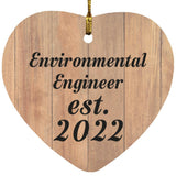 Environmental Engineer Established Est. 2022 - Heart Ornament C