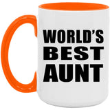 World's Best Aunt - 15oz Accent Mug Orange