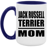 Jack Russell Terrier Mom - 15oz Accent Mug Purple