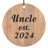 Uncle Established EST. 2024 - Circle Ornament C