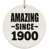 124th Birthday Amazing Since 1900 - Circle Ornament
