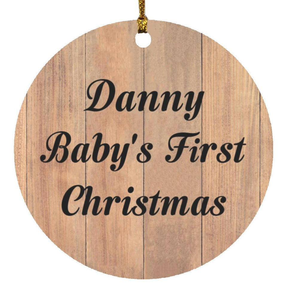 Danny Baby's First Christmas - Circle Ornament C