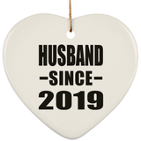 Husband Since 2019 - Heart Ornament