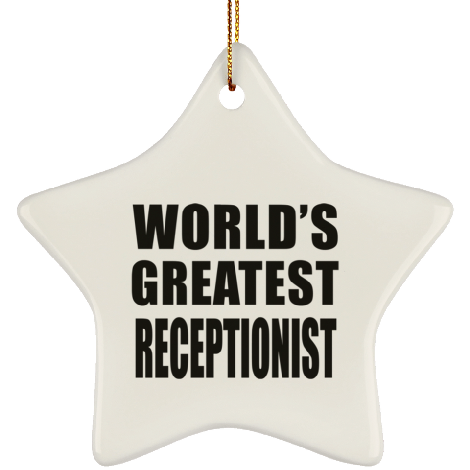 World's Greatest Receptionist - Star Ornament