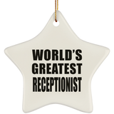 World's Greatest Receptionist - Star Ornament