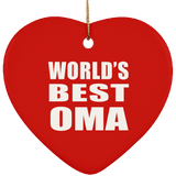 World's Best Oma - Heart Ornament